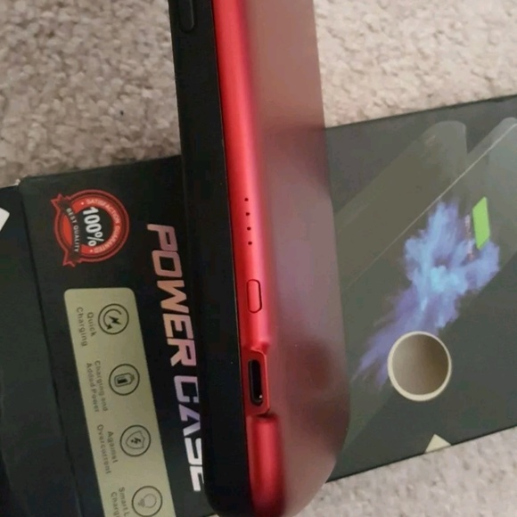 New Iphone X Battery Charger Case 3800 mAh Red - Picture 3 of 5